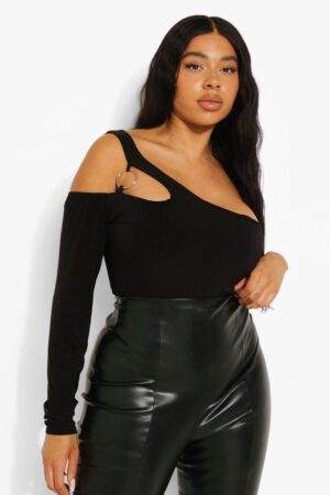 X2D106 BOOHOO PLUS CZARNE BODY ASYMETRYCZNE 54 7XL 7XL - obrazek 3