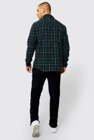 X3B212 BOOHOO MĘSKA KOSZULA FLANELOWA W KRATKĘ M - obrazek 2
