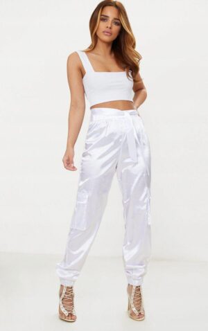 M7C119 PLT BIAŁY KRÓTKI CROP TOP DLA NISKICH 34 - obrazek 2