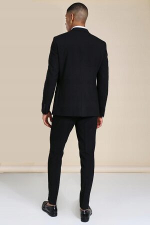 Z2A005 MATERIAŁOWE ELEGANCKIE SPODNIE MĘSKIE SLIM FIT BOOHOO MAN 34 S - obrazek 2