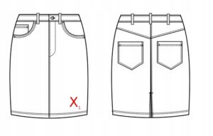 Z3C109 NELLY DOPASOWANA SPÓDNICA CZARNA IMITACJA SKÓRY 34 XS - obrazek 4