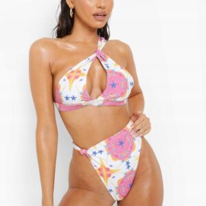 X3D108 BOOHOO BIKINI FIGI WYSOKI STAN WZÓR 42 XL XL