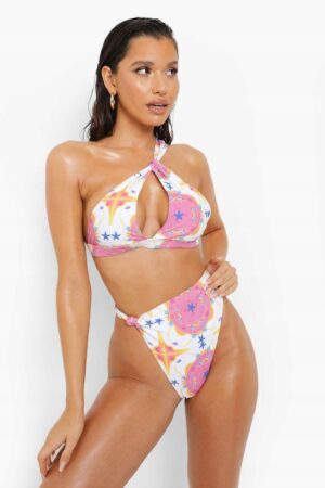 X3D108 BOOHOO BIKINI FIGI WYSOKI STAN WZÓR 42 XL XL
