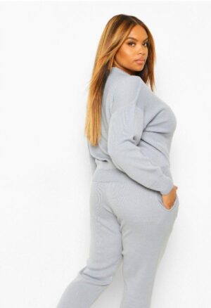 X6E206 BOOHOO SWETR DAMSKI NIEBIESKI PLUS SIZE M/L - obrazek 2