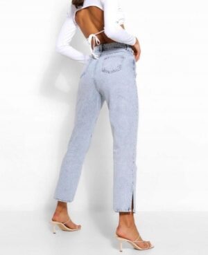 X2D013 BOOHOO SPODNIE JEANSOWE NIEBIESKIE 38M M - obrazek 4