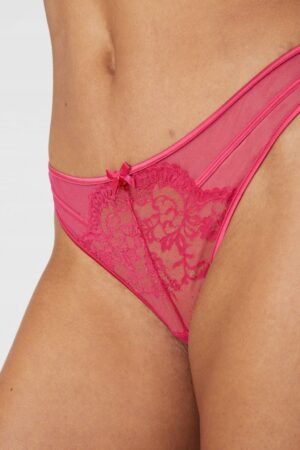 M0B224 DEBENHAMS RÓŻOWE KORONKOWE STRINGI 42 XL - obrazek 3