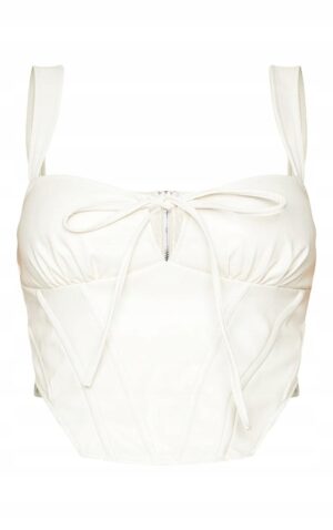 X2C103 PRETTYLITTLETHING DAMSKI TOP KREMOWY KRÓTKI 44 XXL XXL - obrazek 4