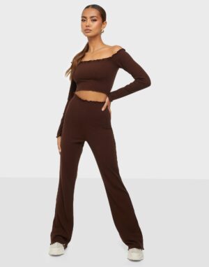 X4D204 NELLY BRĄZOWY KTÓTKI TOP PRĄŻKI 34 XS - obrazek 3