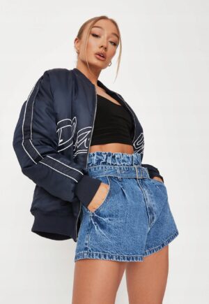 Z9C007 MISSGUIDED KRÓTKIE JEANSOWE SPODENKI 32 - obrazek 3