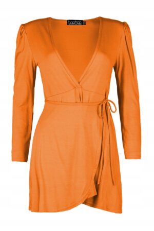 X2G014 BOOHOO KOPERTOWA SUKIENKA WIĄZANA 34 XS - obrazek 3