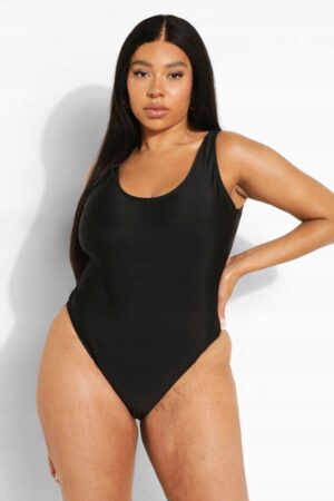 X8A109 BOOHOO PLUS SIZE CZARNY STRÓJ KĄPIELOWY 48 48