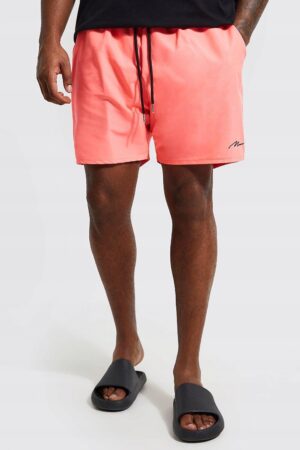 X9C116 BOOHOO SPODENKI MĘSKIE KĄPIELOWE RÓŻOWE 2XL XXL