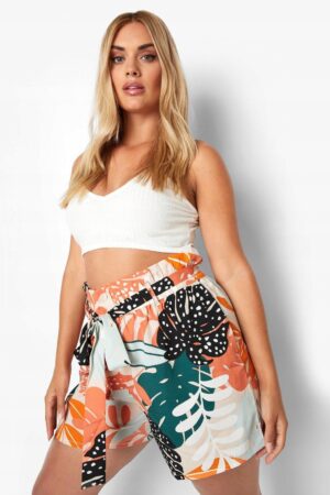 M7C002 WZORZYSTE KOLOROWE SPODENKI SZORTY BOOHOO PLUS 44 - obrazek 2