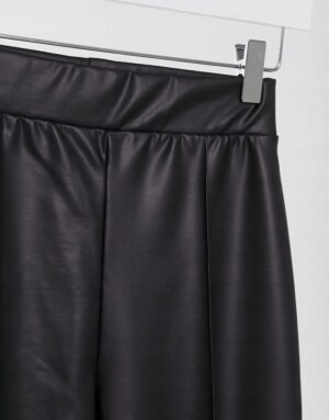 X8E306 ASOS CZARNE LEGGINSY IMITACJA SKÓRY DAMSKIE NA CO DZIEŃ S - obrazek 3