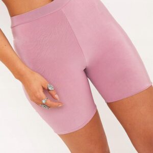 M5C214 PLT DAMSKIE RÓŻOWE KRÓTKIE LEGGINSY GŁADKIE 36