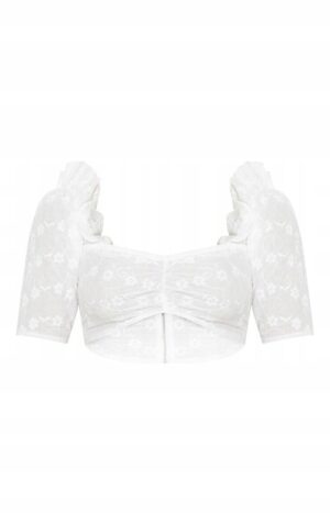 Z8D206*PLT BIAŁY TOP HAFTOWANY BOHO XXL 44 A00 - obrazek 2