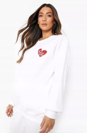 X4E115 BOOHOO MATERNITY BIAŁA BLUZA BASIC 44 XXL XXL - obrazek 7