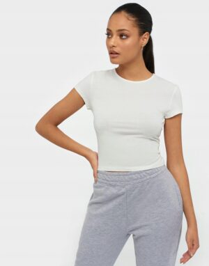 M4C006 NELLY BIAŁA BLUZKA TOP CROPPED 34 XS
