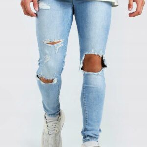 X3A014 BOOHOO MAN JEANSY SKINNY DZIURY 36 36