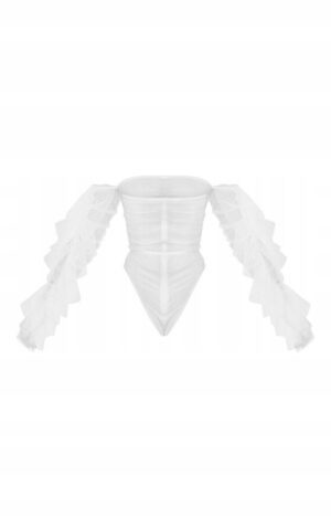 X3D016 PRETTYLITTLETHING DAMSKIE BODY BIAŁE 40 L L - obrazek 6