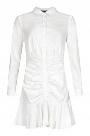 Z2B206 BOOHOO BIAŁA SUKIENKA FALBANA XL-XXL XL-XXL - obrazek 5