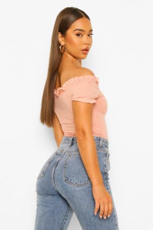 Z2G115 BOOHOO BODY PRĄŻEK ODKRYTE RAMIONA M M - obrazek 2