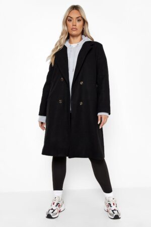 X3A103 BOOHOO PŁASZCZ DAMSKI KLASYCZNY CZARNY 48 4XL 4XL