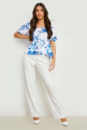 Z4F007 BOOHOO WZORZYSTA BLUZKA Z BUFKAMI 38 M - obrazek 4