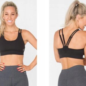 Z0D302*TONED CZARNY CROP TOP FITNESS S 36 A00
