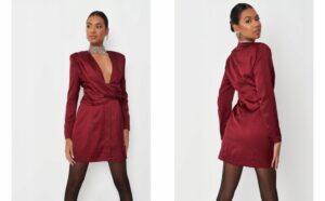 M2D206 MISSGUIDED BORDOWA SUKIENKA DEKOLT V 38 M
