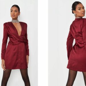 M2D206 MISSGUIDED BORDOWA SUKIENKA DEKOLT V 38 M