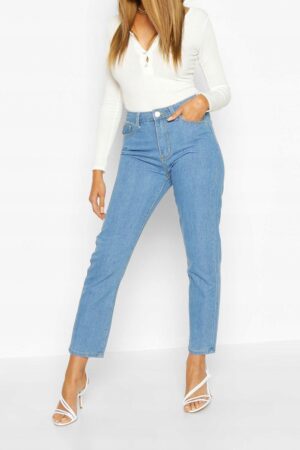 Z9E211 DAMSKIE SPODNIE JEANSOWE 7/8 STRAIGHT LEG BOOHOO 40 - obrazek 4