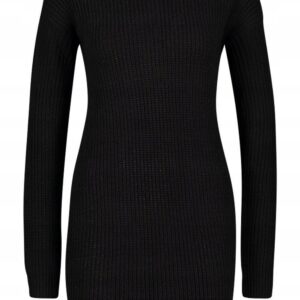 X9F102 BOOHOO DZIANINOWA SUKIENKA MINI CZARNA S