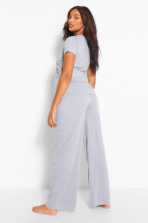 M1B306 BOOHOO MATERNITY MARSZCZONA SZARA BLUZKA DEKOLT V 38 M - obrazek 4