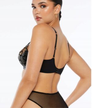 M6B019 SAVAGE FENTY BŁYSZCZĄCY BIUSTONOSZ HAFT 34B - obrazek 3