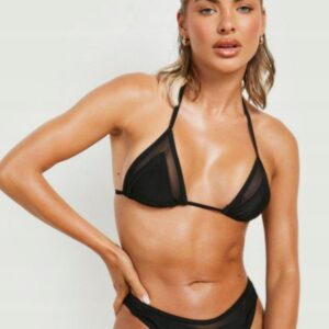 M2B125 BOOHOO GÓRA BIKINI CZARNA KLASYCZNA 34