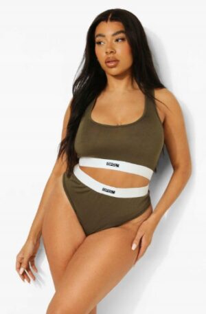 X3C309 BOOHOO BIELIZNA SPORTOWA TOP KHAKI 44 XXL XXL - obrazek 5
