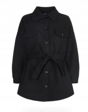 M6E33 BOOHOO TALL KOSZULA BLEZER WEŁNA CZARNA XL 42 - obrazek 5