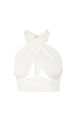 M5C115 PLT BIAŁY ASYMETRYCZNY CROP TOP 36 - obrazek 4
