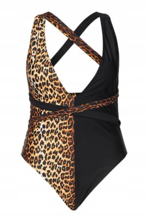 X3C008 BOOHOO PLUS STRÓJ KĄPIELOWY PANTERKA 50 5XL - obrazek 5