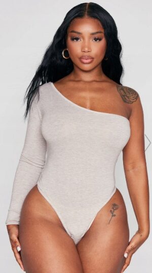 M5B325 PRETTYLITTLETHING BODY DAMSKIE BEŻOWE CASUAL - obrazek 2