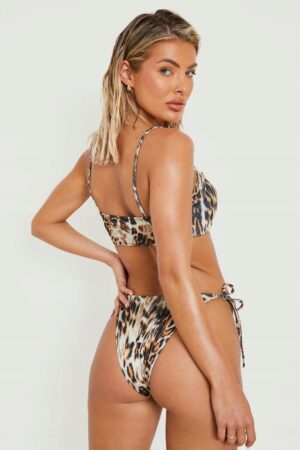 Z3G023 BOOHOO BIKINI WIĄZANE FIGI ZWIERZĘCE 38 M - obrazek 4