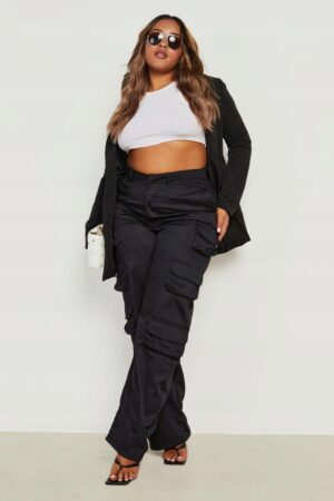 X9G102 BOOHO SZEROKIE SPODNIE PLUS SIZE 5XL