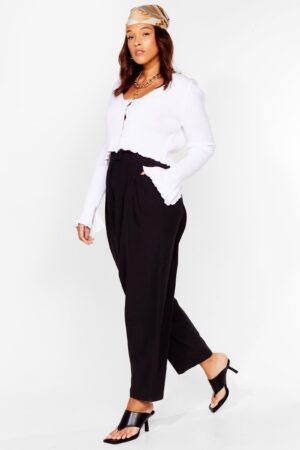 M2C013 NASTY GAL MATERIAŁOWE CZARNE SPODNIE 44 XXL - obrazek 2