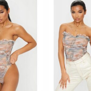 M0D102 TIULOWE BODY ODKRYTE RAMIONA OMBRE PRETTYLITTLETHING 34