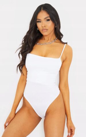 X6C005 PRETTYLITTLETHING DAMSKIE BIAŁE BODY XXL