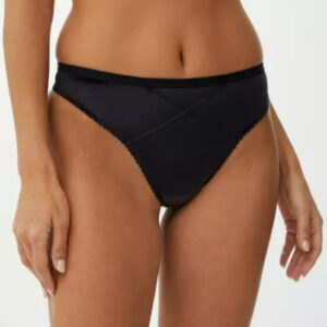 M0D025 BOOHOO AKSAMITNE STRINGI DAMSKIE CZARNE 46 46