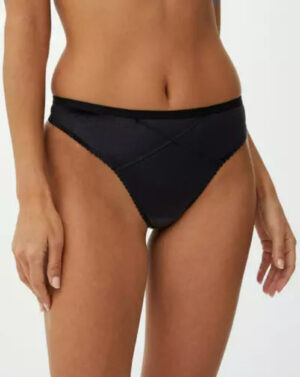 M0D025 BOOHOO AKSAMITNE STRINGI DAMSKIE CZARNE 46 46