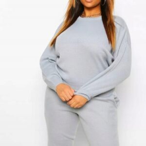 X6E206 BOOHOO SWETR DAMSKI NIEBIESKI PLUS SIZE M/L