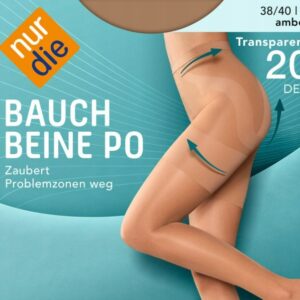 M0G012 NUR DIE RAJSTOPY DAMSKIE BEŻOWE GŁADKIE L